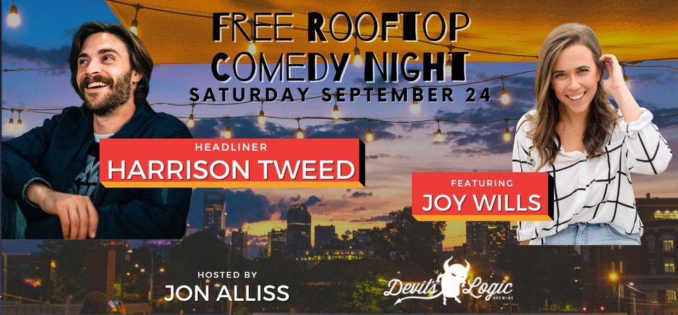 **Free** Rooftop Comedy: Harrison Tweed & Joy Wills