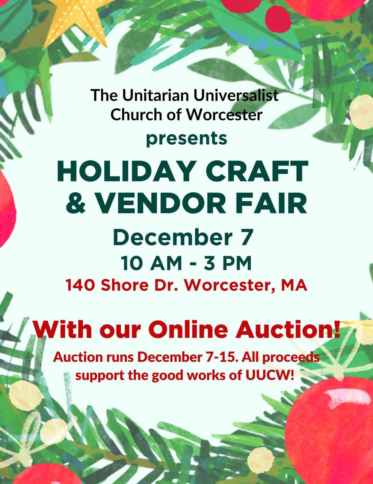 UUCW Holiday Craft and Vendor Fair