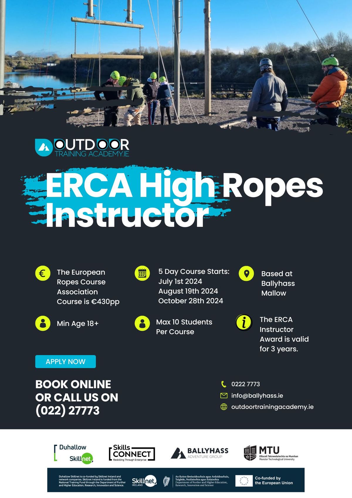 European Ropes Course Association (ERCA) Traditional High Ropes Instructor Course