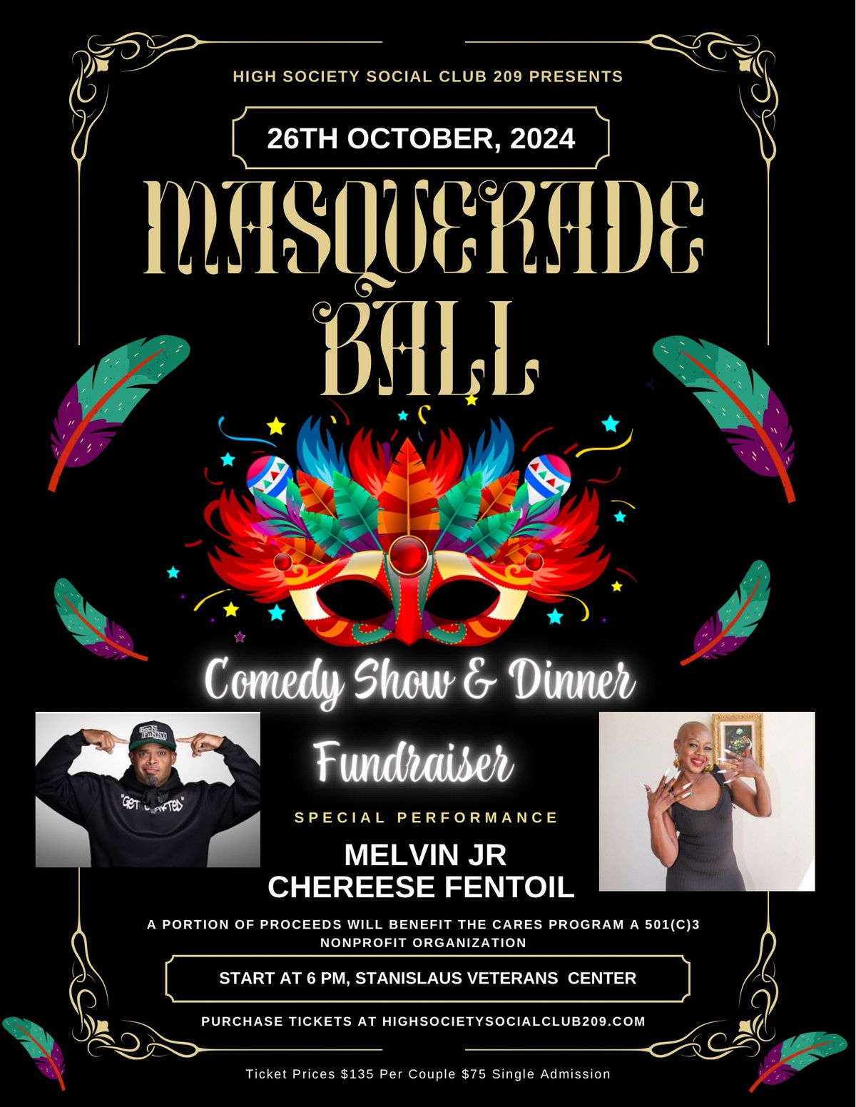 High Society Social Club 209 Annual Masquerade Ball Fundraiser