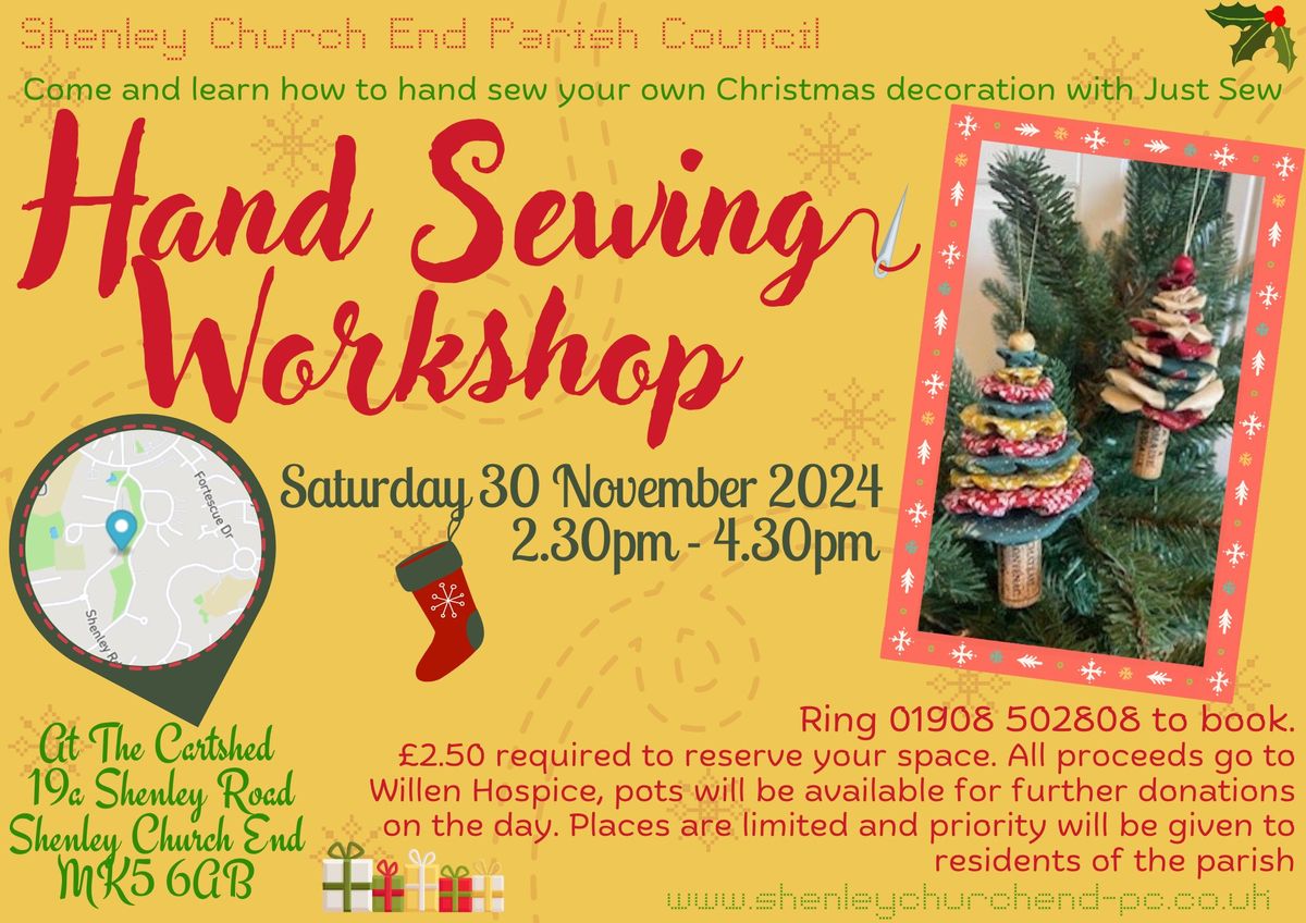 Hand sewing Christmas decoration worskhop