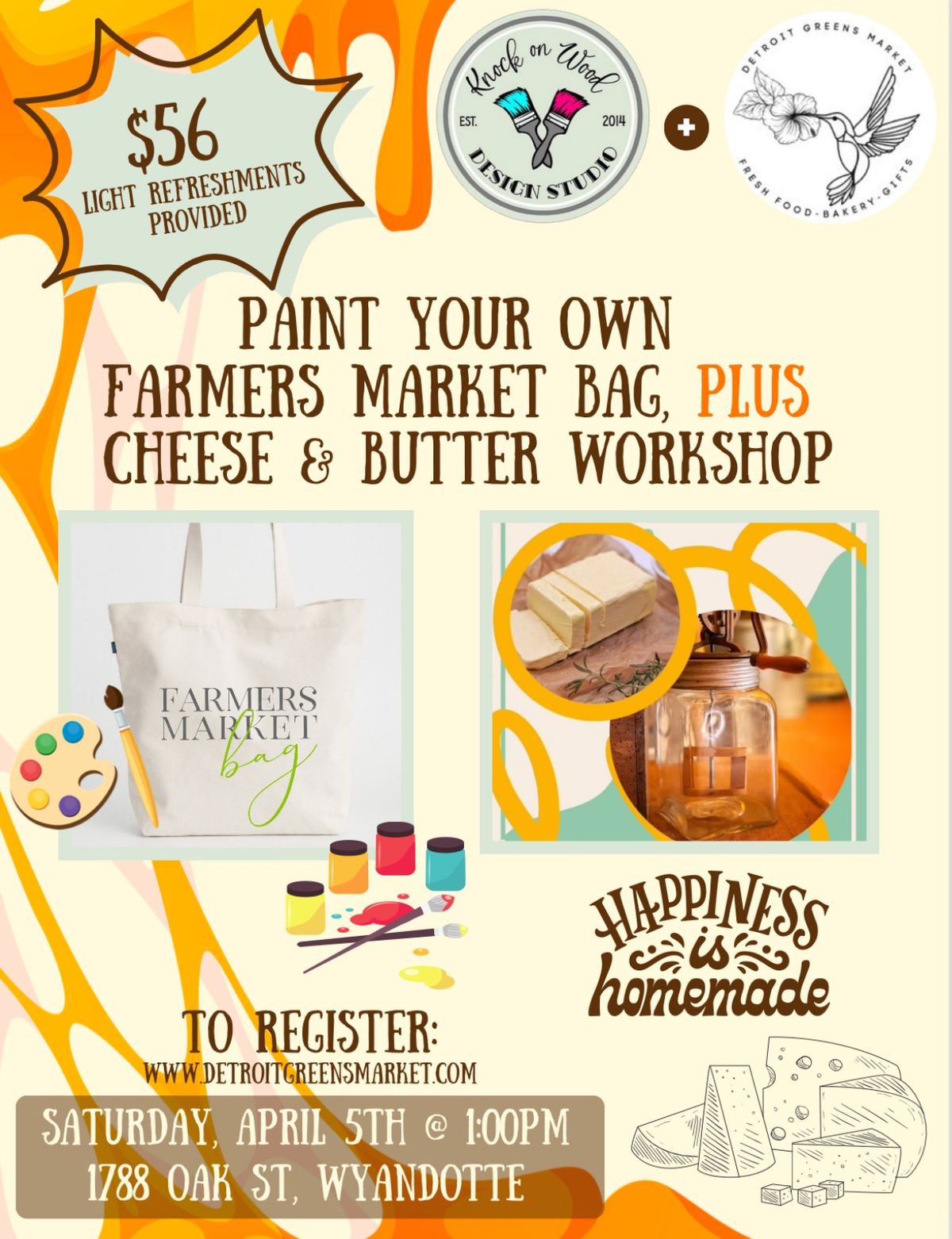 Paint, Cheese & Butter Workshop - OH MY! 