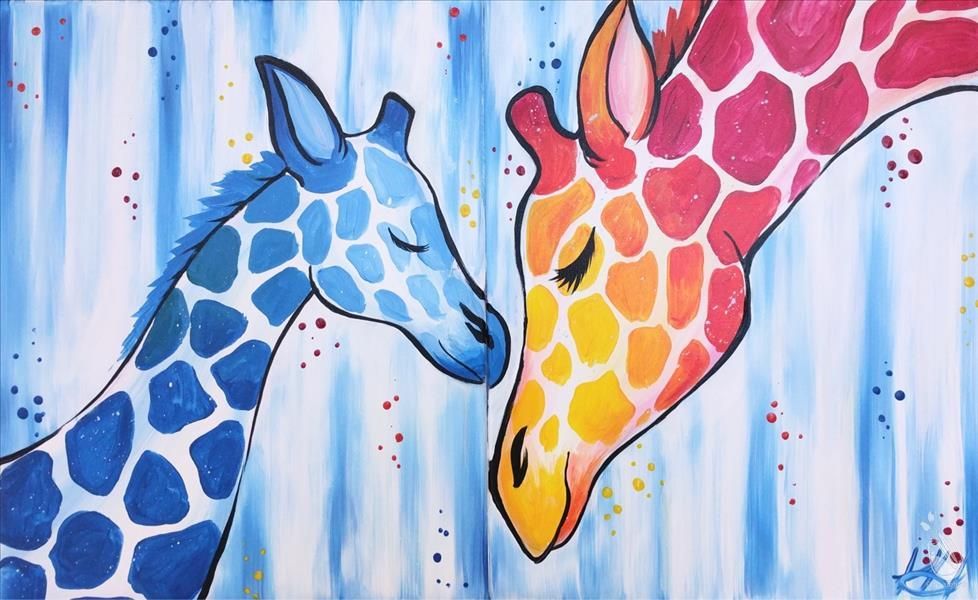 Mommy and me giraffe - All ages! - Pre-Drawn