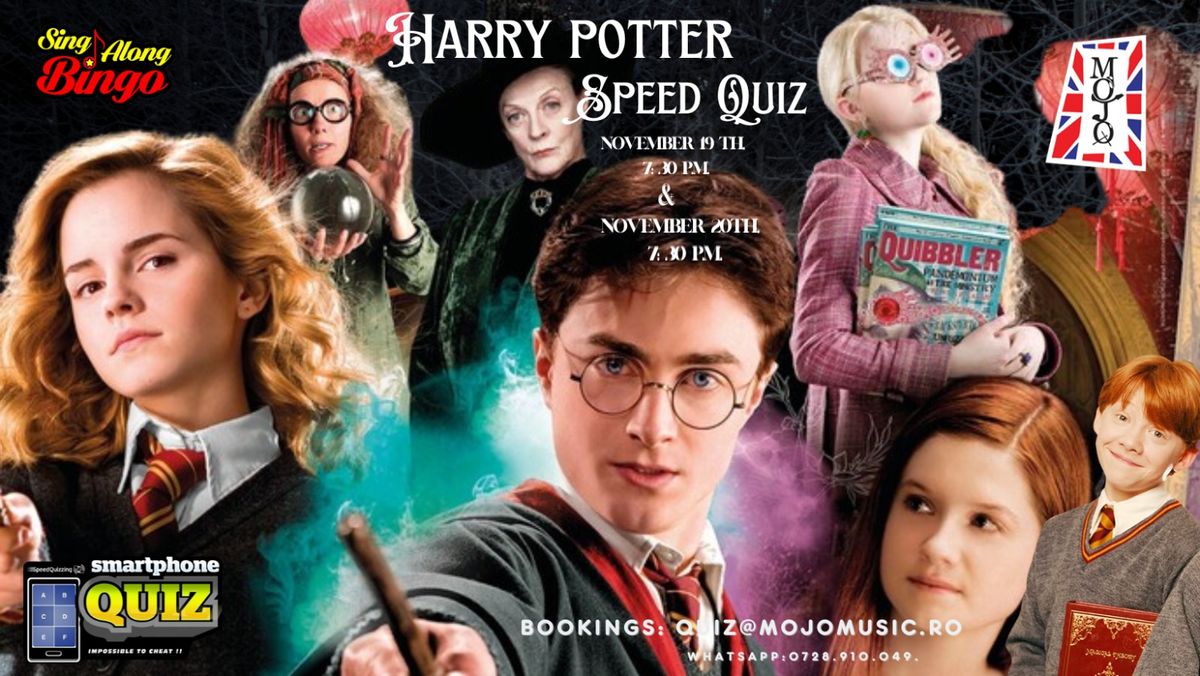 Harry Potter Speed Quiz - 19th November 2024 - EXTRA DATE!