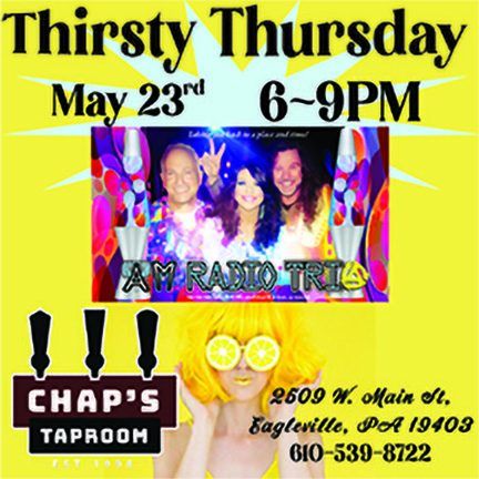 Join AM Radio Trio as we DEBUT on Thirsty Thursday at CHAPS! 