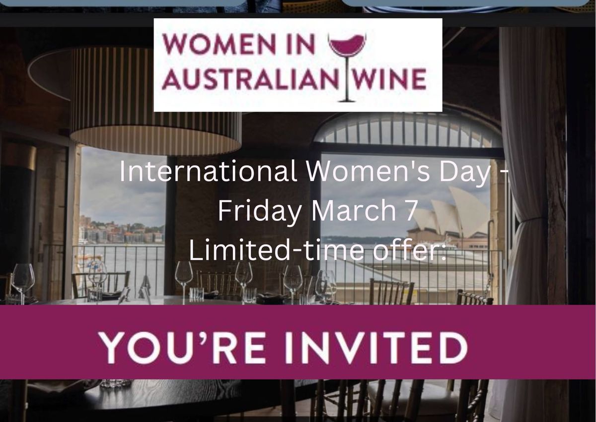 Women in Australian Wine - International Wonens Day 