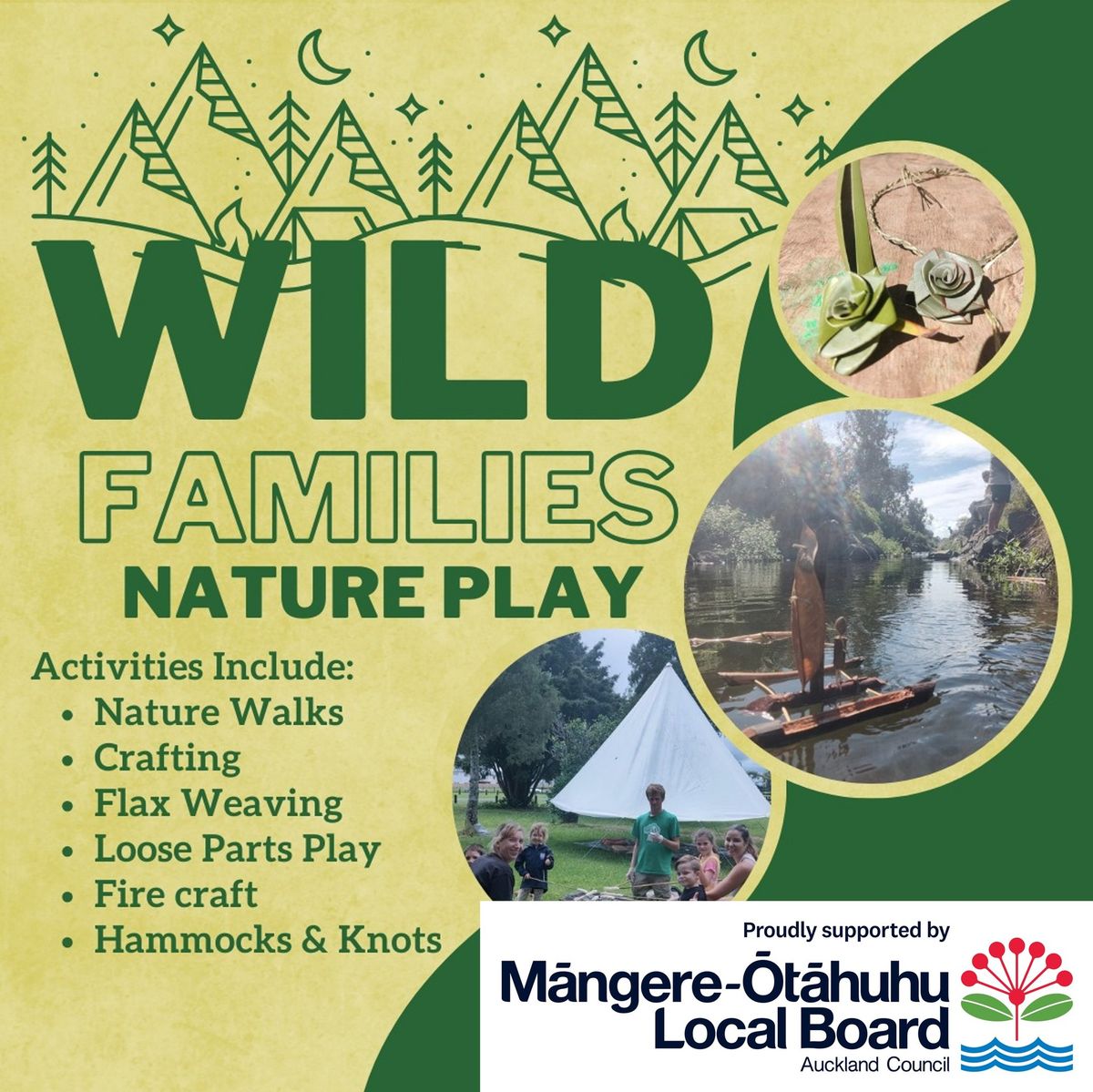 FREE Wild Families Nature Play - Ambury Regional Park