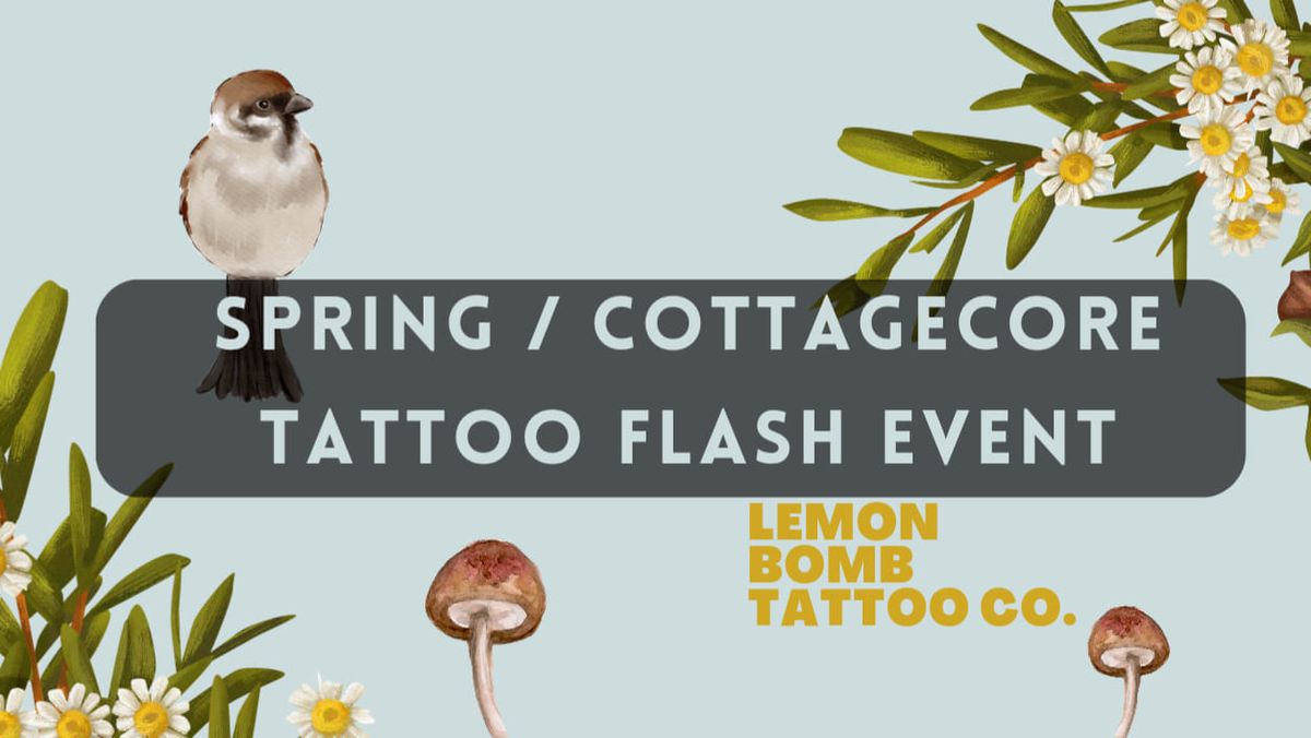 Spring \/ Cottagecore Tattoo Flash Event \ud83e\udeba\ud83d\udc26