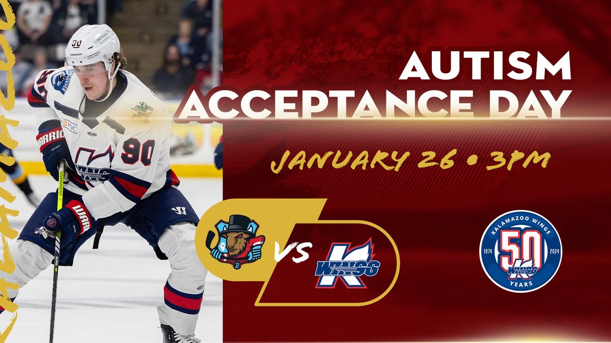 Autism Acceptance Day I Bloomington Bison @ Kalamazoo Wings