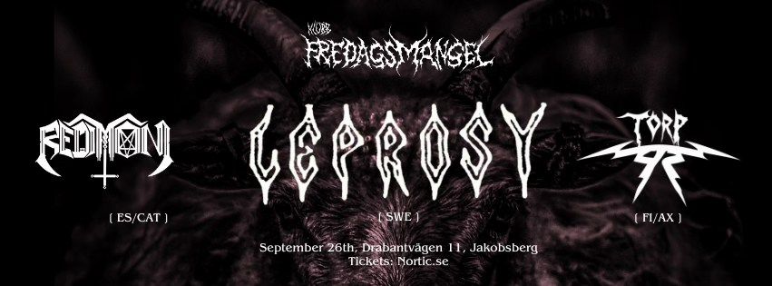 Leprosy + Redimoni + Torp Live @Klubb Fredagsmangel