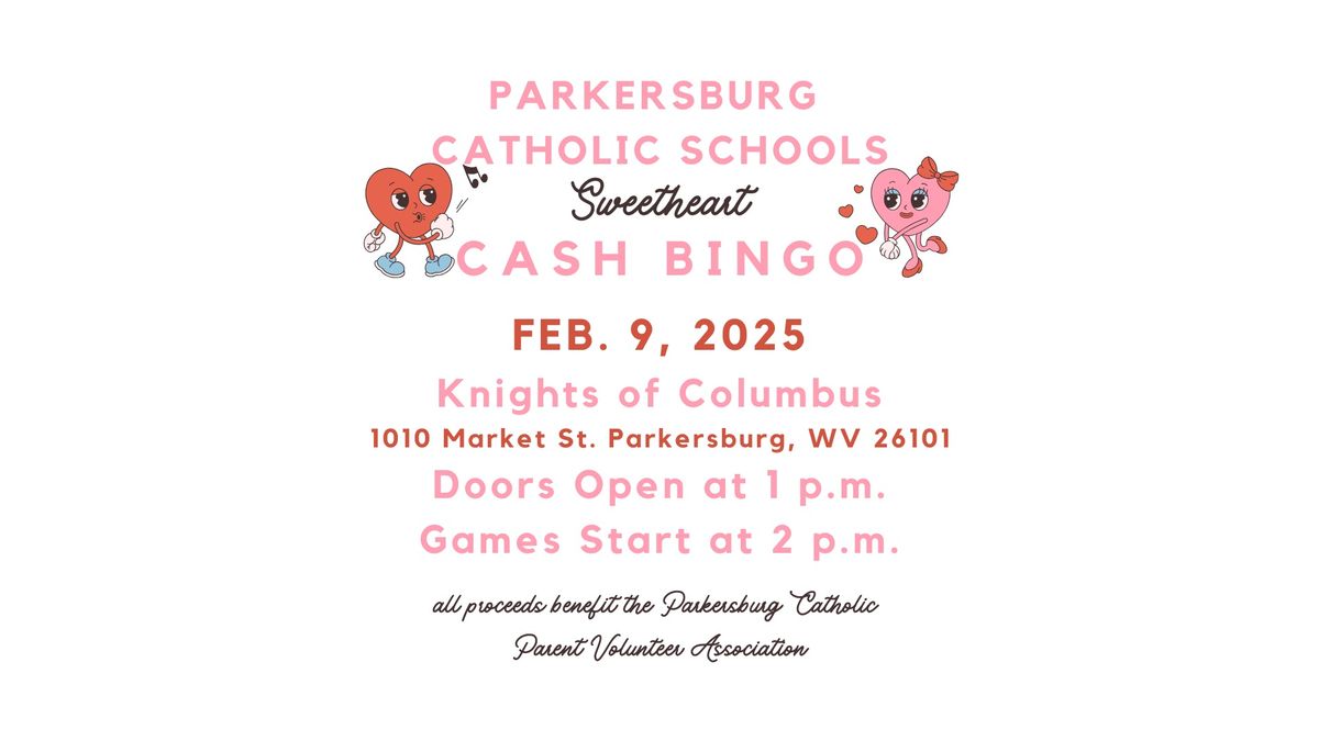 Parkersburg Catholic Schools Cash BINGO