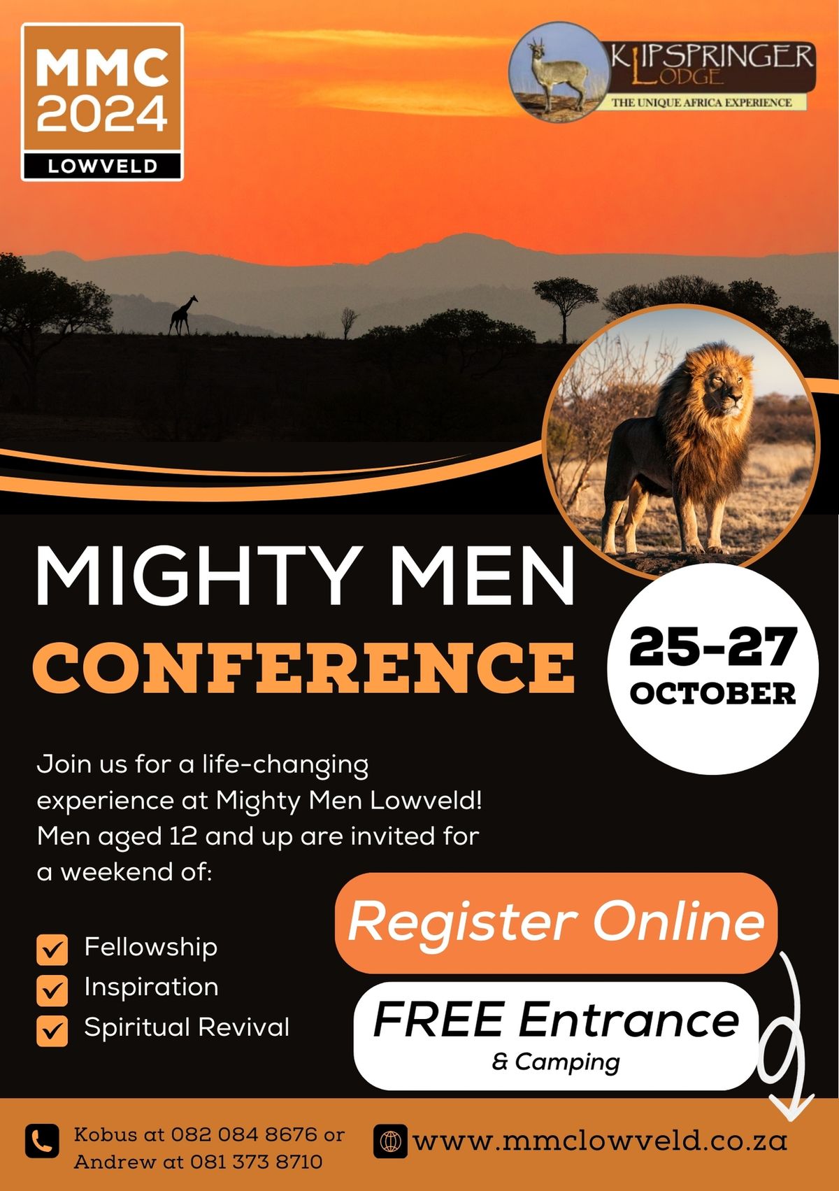 Mighty Men Conference 2024 | Klipspringer Lodge, Nelspruit