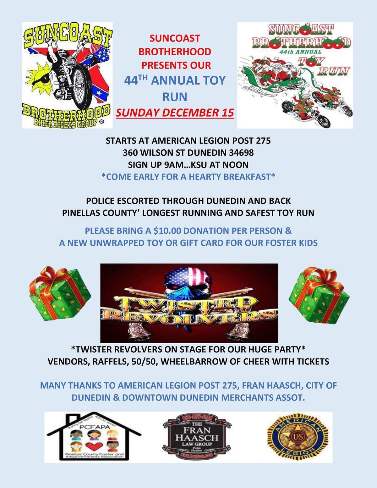 Ride to SCBH 44th Annual Toy Run