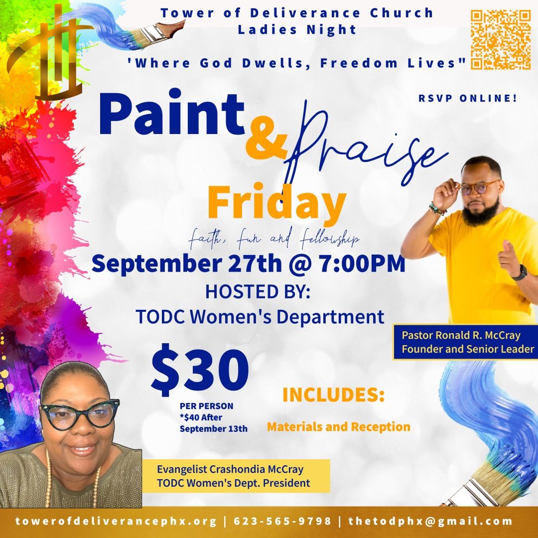 Tower of Deliverance Women\u2019s Department Presents: Paint and Praise 