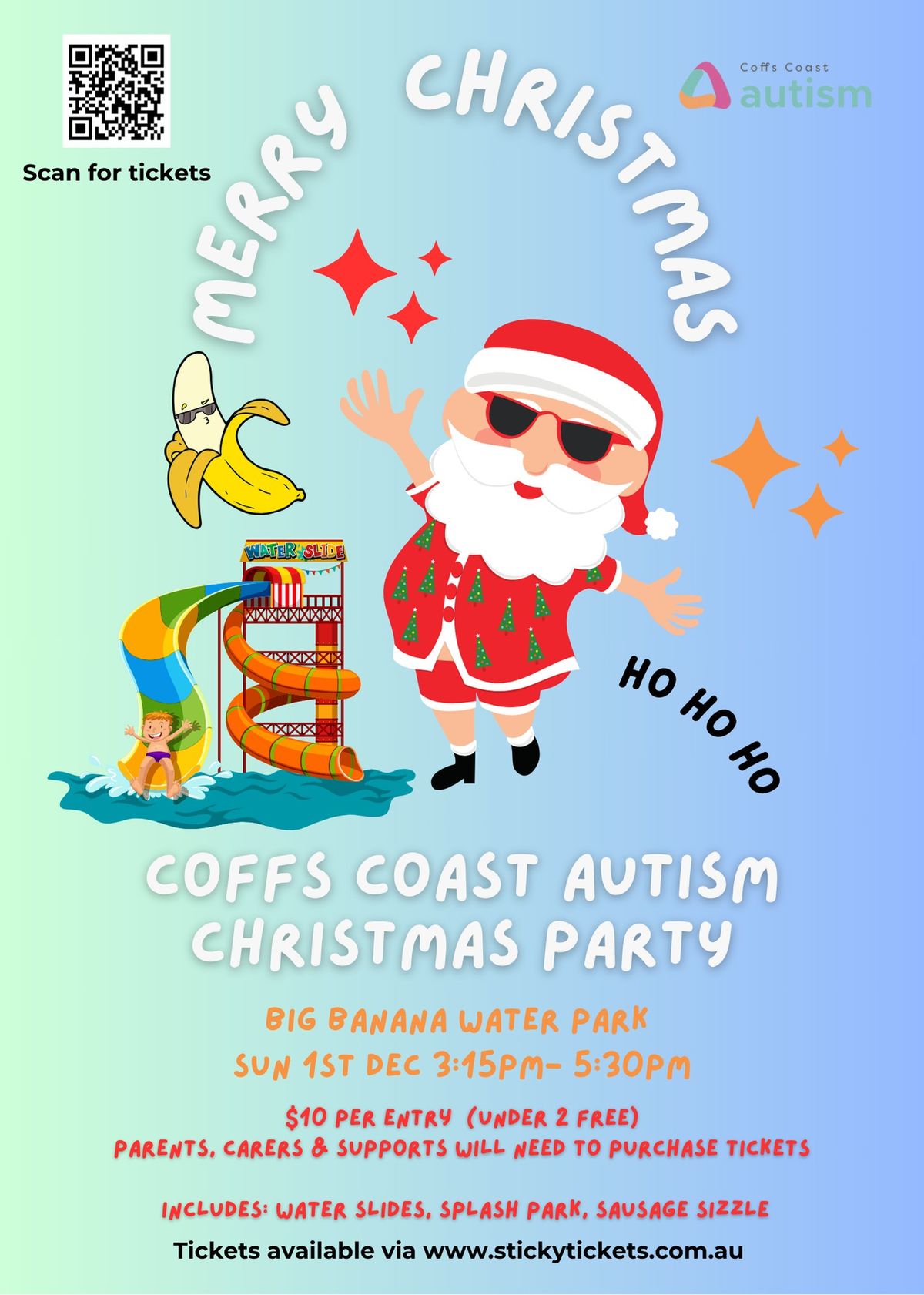 Coffs Coast Autism Christmas Party -  Big Banana Water Park