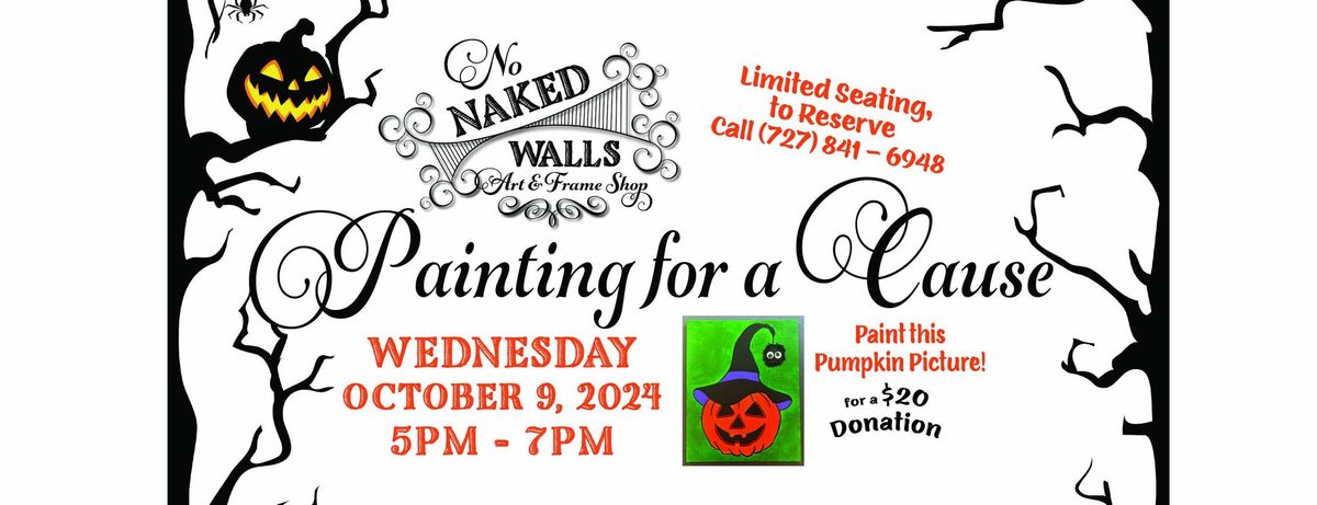 Painting for a Cause - Paint a Spooky Pumpkin Picture!