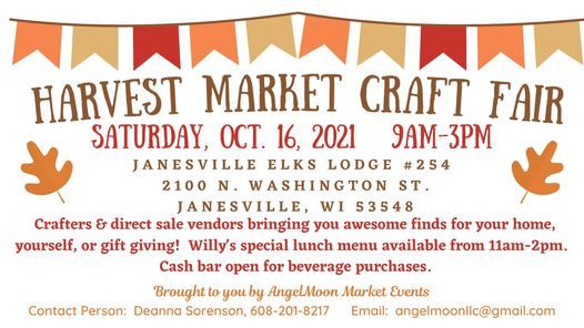 Harvest Market Craft Fair Janesville Elks Lodge 254 16 October 2021 Holiday Craft Fair 29 Palms Ca. Elks Lodge Nov 2022