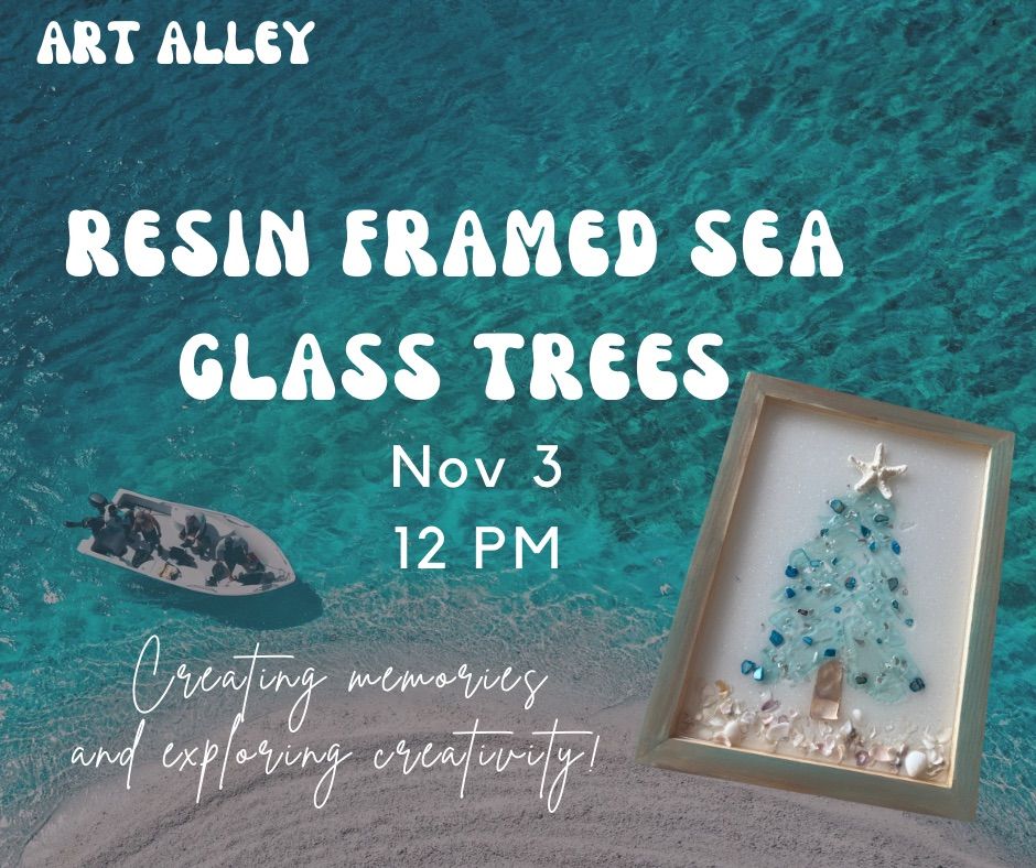 Resin Framed Sea Glass Trees \ud83c\udf32 