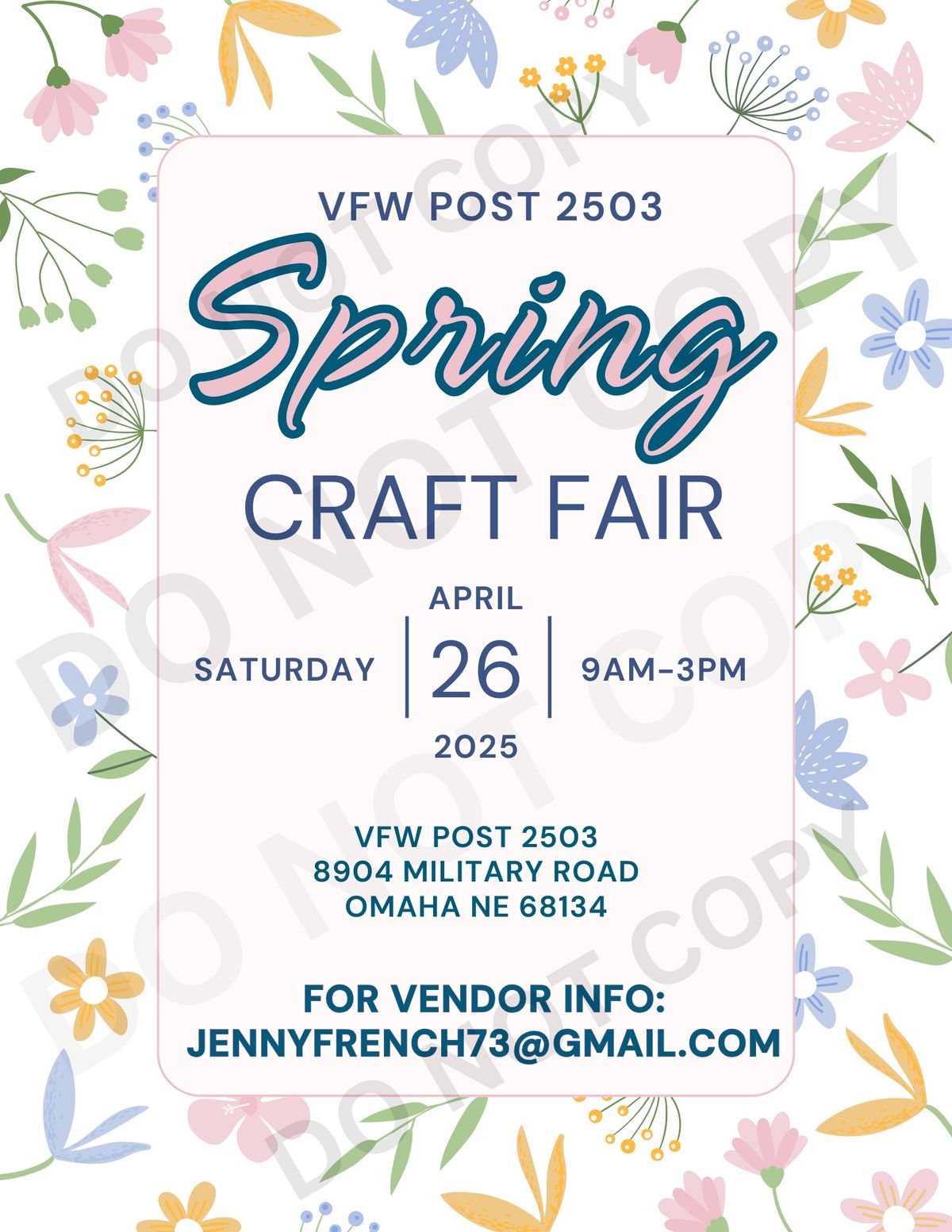 VFW POST 2503 SPRING CRAFT FAIR