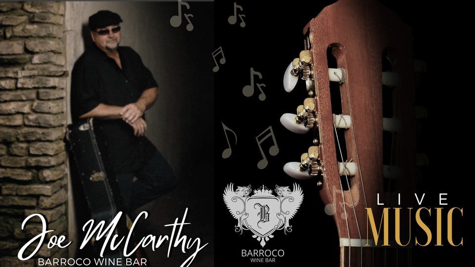 Live music with Joe McCarthy Friday, April 19th!