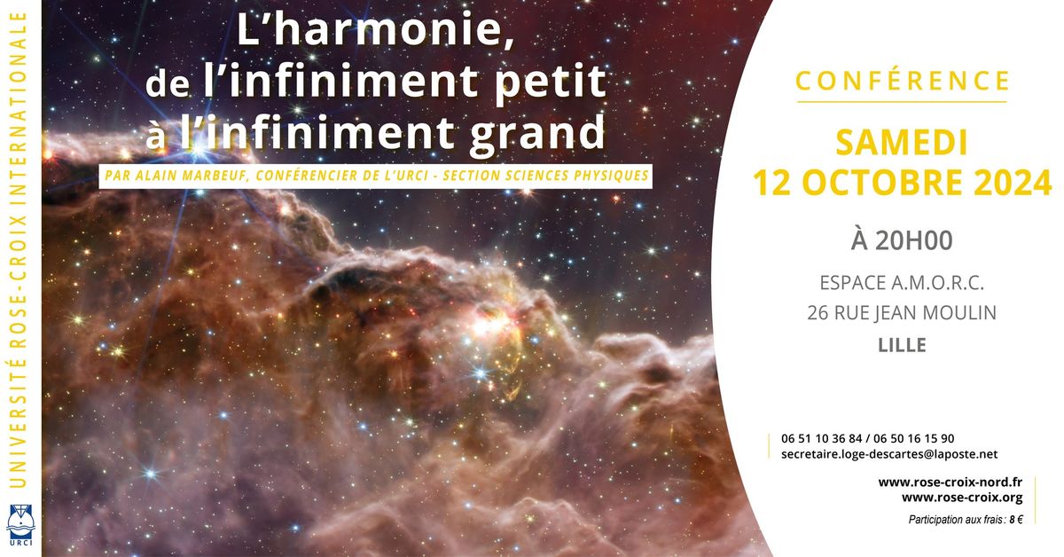 Conf\u00e9rence | L'harmonie : de l'infiniment petit \u00e0 l'infiniment grand