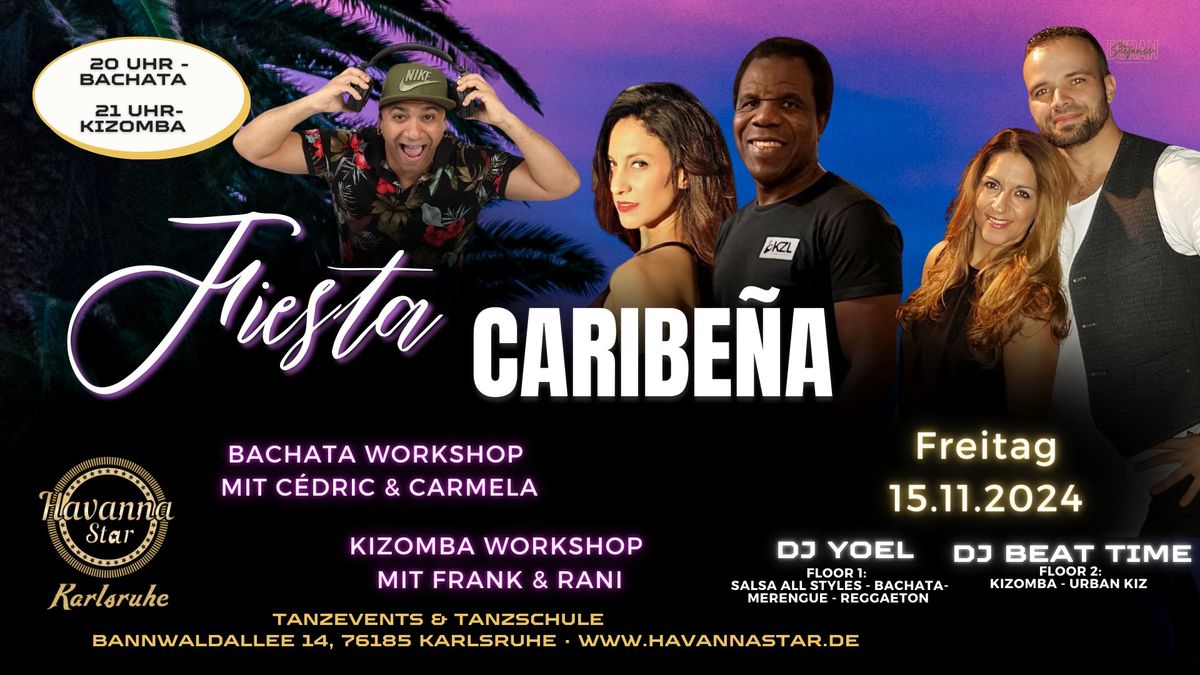 Fiesta Caribe\u00f1a mit Bachata + Kizomba Workshop - mit Kizombafloor 