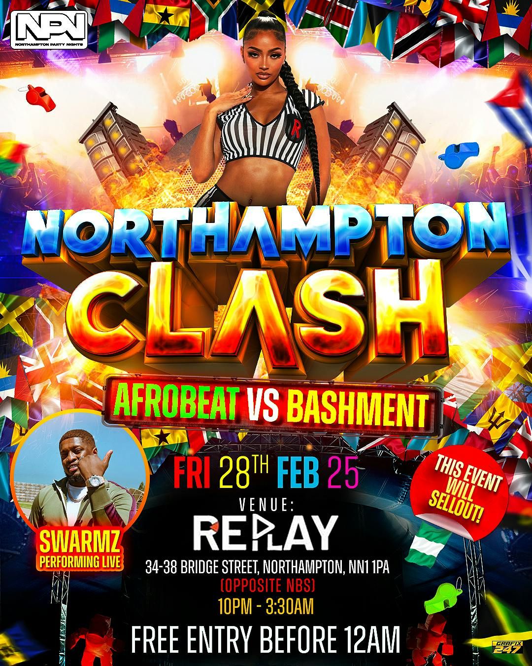 NORTHAMPTON CLASH - AFROBEAT VS BASHMENT (SWARMZ PERFORMING LIVE)