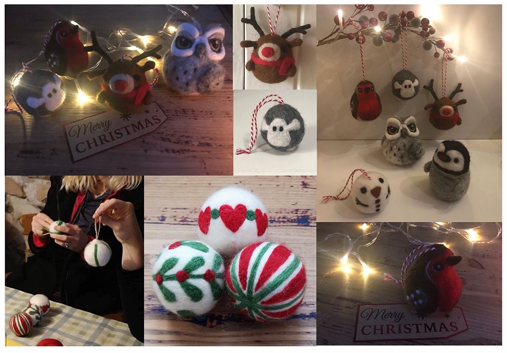  Needle Felted Christmas Decorations with Jane Bardgett