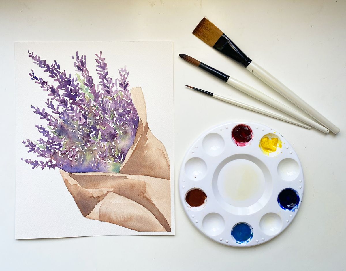 Watercolors Made Easy: Lavender Bouquet (Newberg)