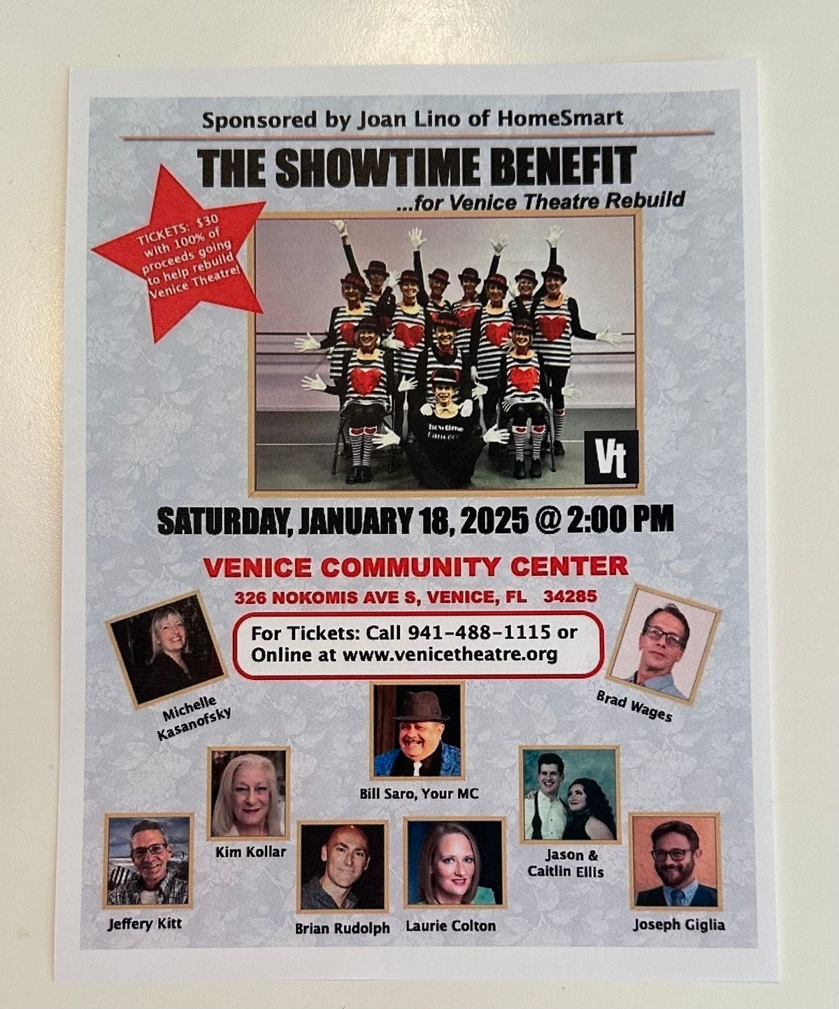 THE SHOWTIME BENEFIT for VENICE THEATRE