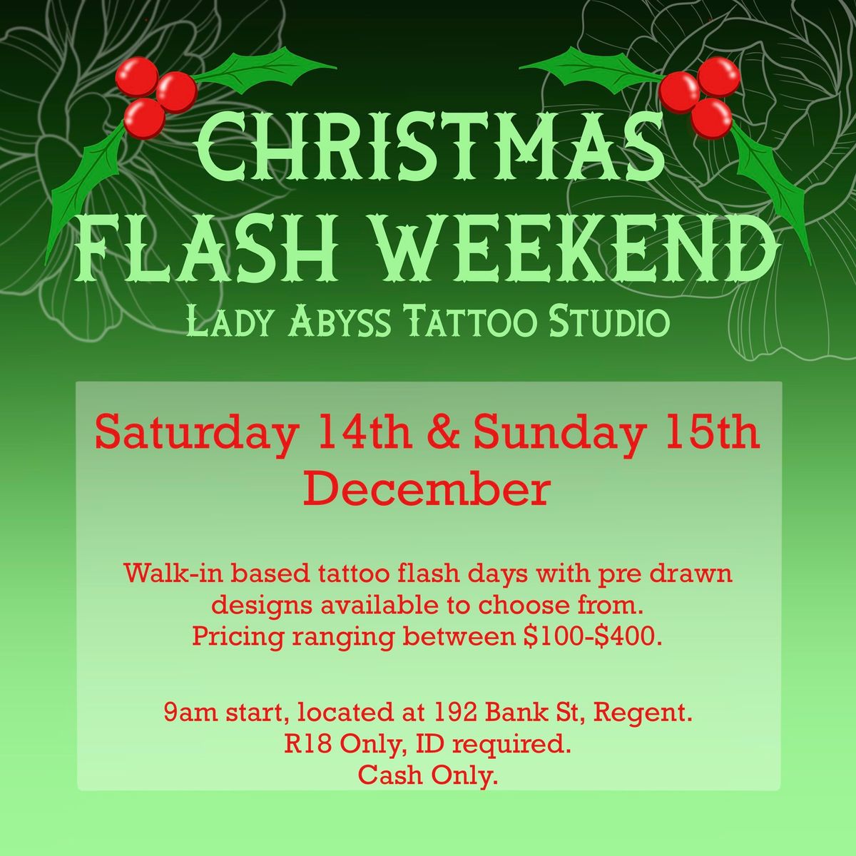 Christmas Flash Weekend 2024