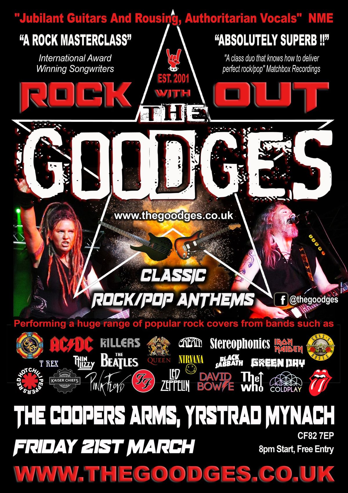 The Goodges Rock Out live @ The Coopers Arms, Yrstrad Mynach. CF82 7EP.