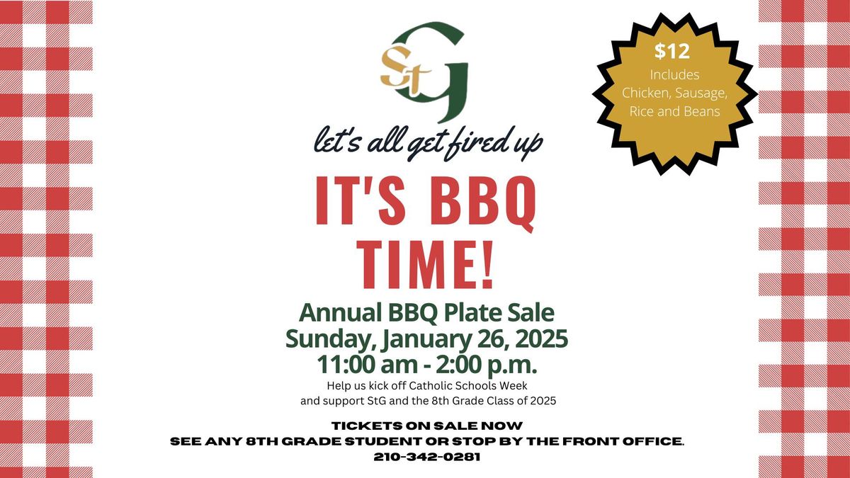 StG Annual BBQ Plate Sale