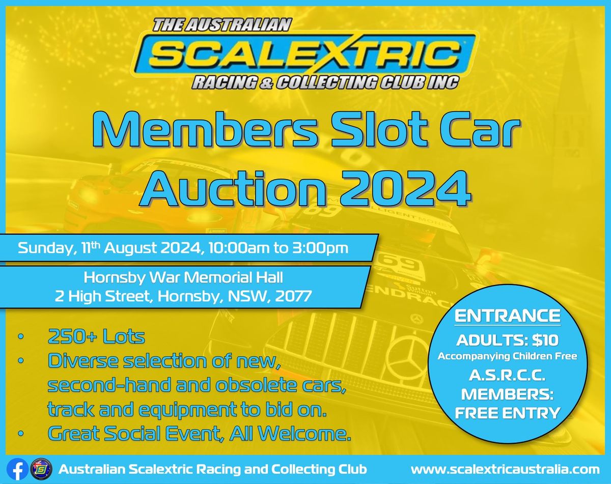 A.S.R.C.C. Members Slot Car Auction 2024