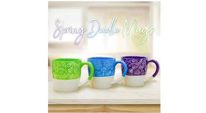 Spring Doodle Mug Painting Workshop