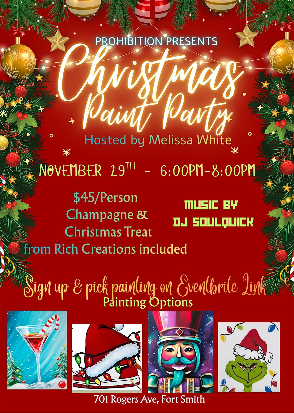 Prohibition Christmas Paint Party