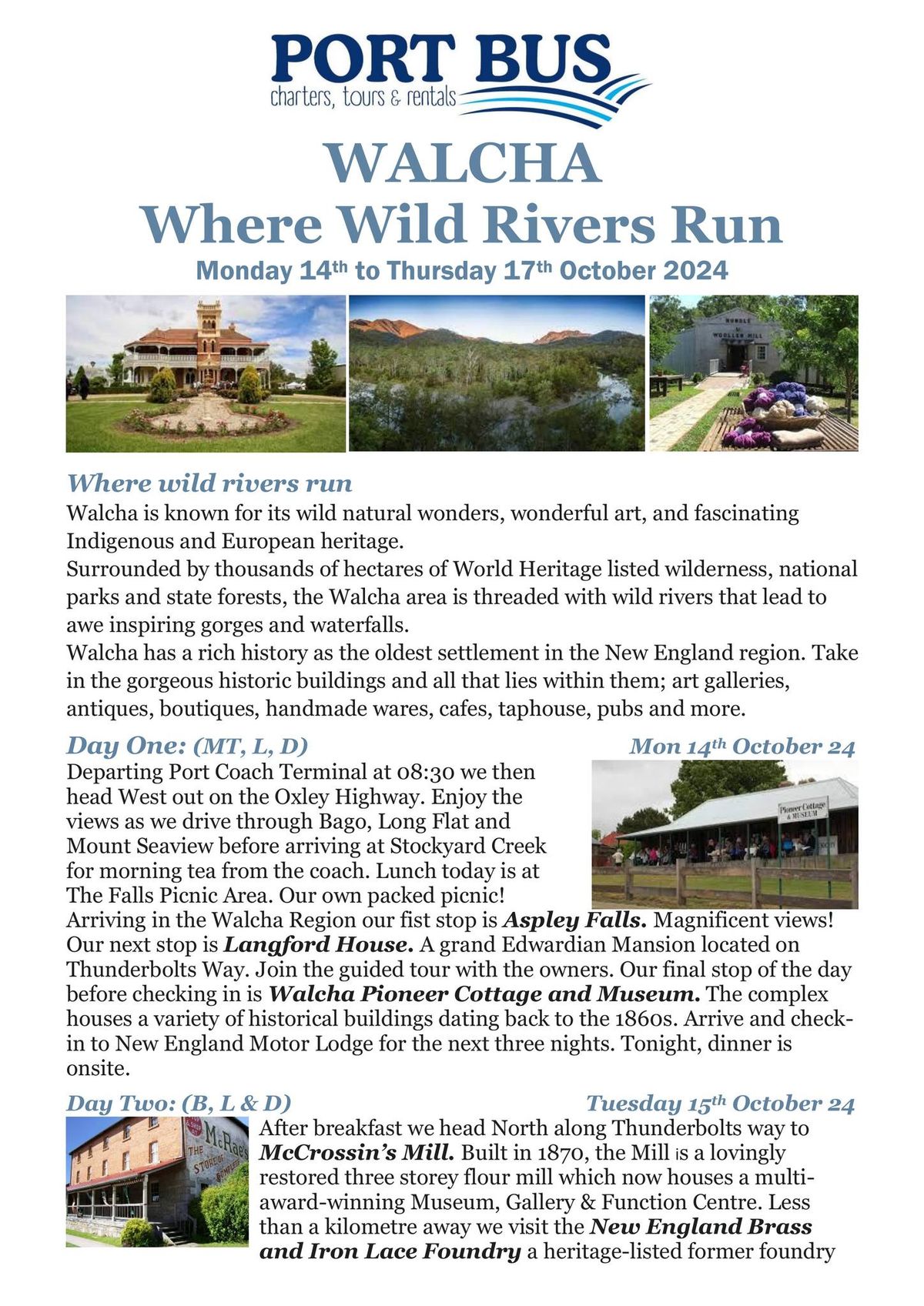 WALCHA - Where Wild Rivers Run