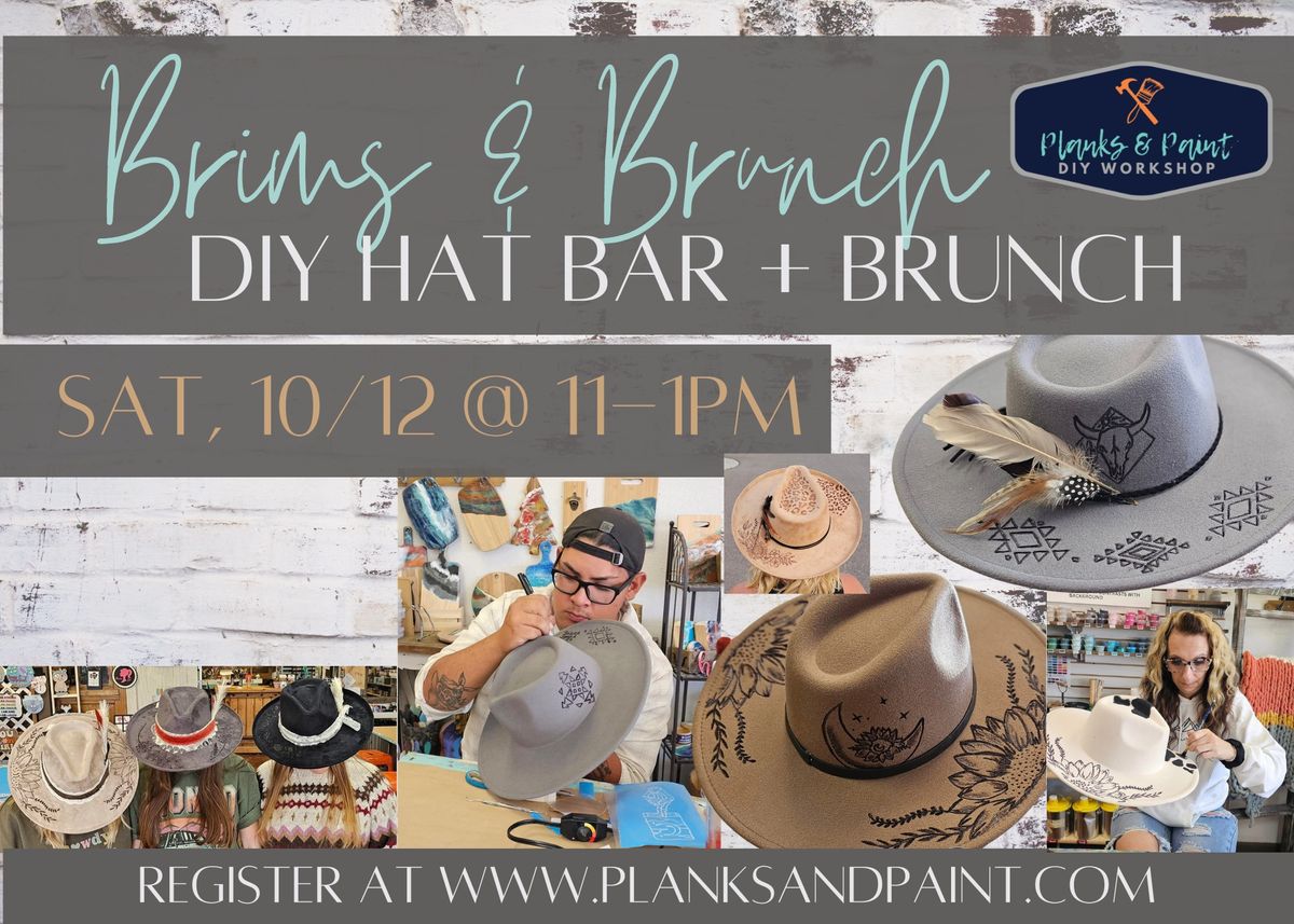 Brims & Brunch DIY Hat Bar + Brunch - OCT 12TH @ 11AM