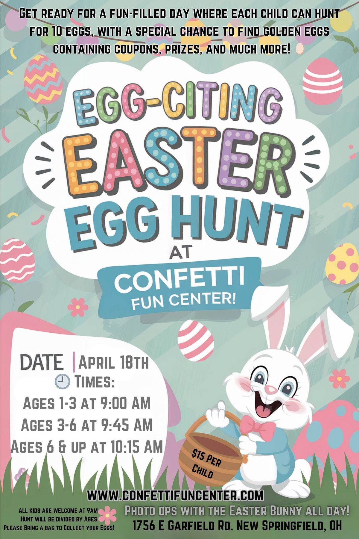 Spring Break Party- Egg Hunt and Bunny Visits