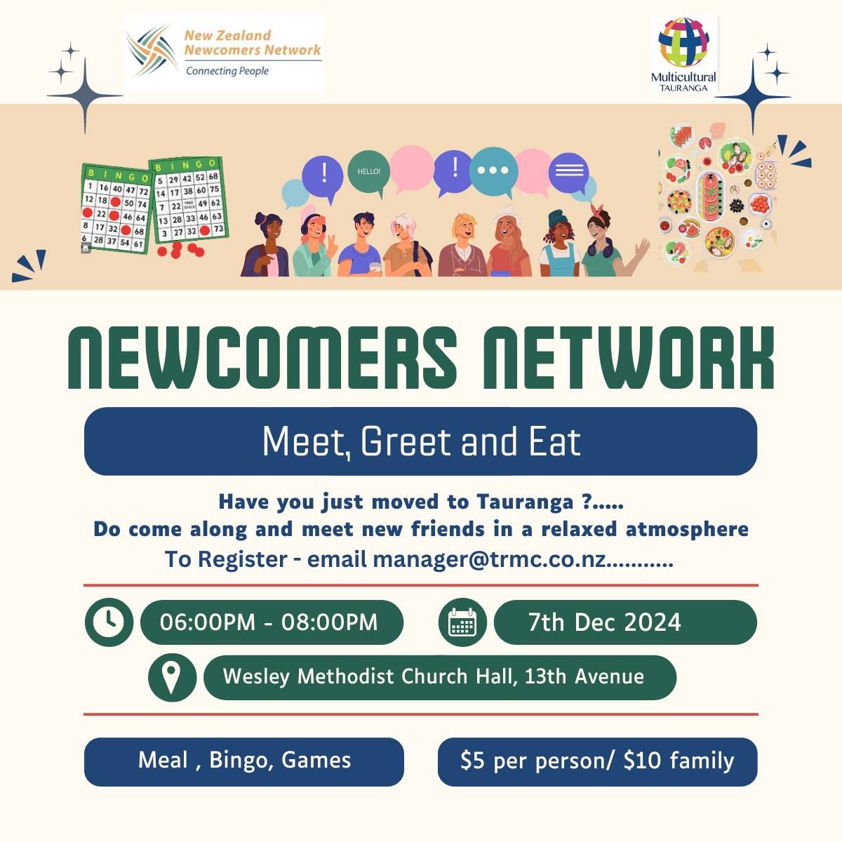 Newcomers Network Meet, Greet and Eat