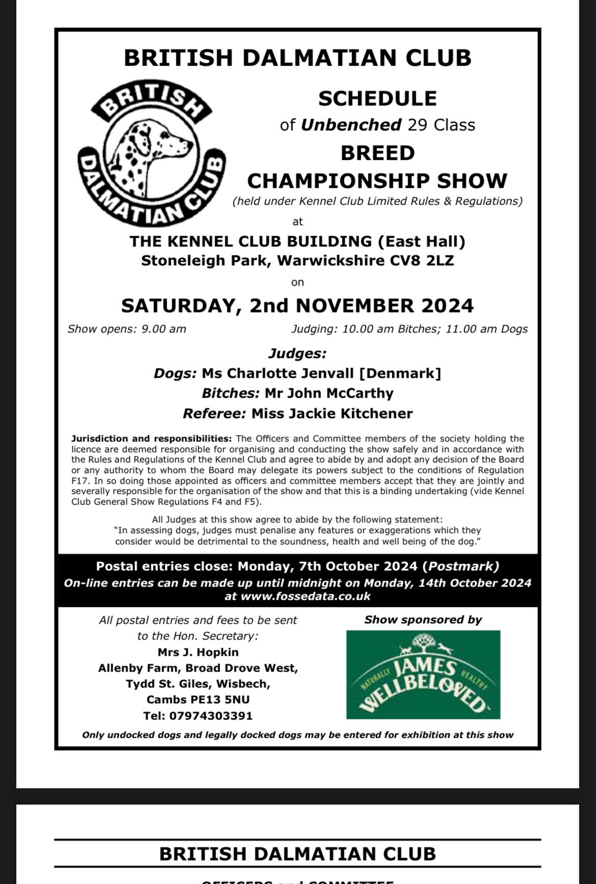 British Dalmatian Club Championship Show 