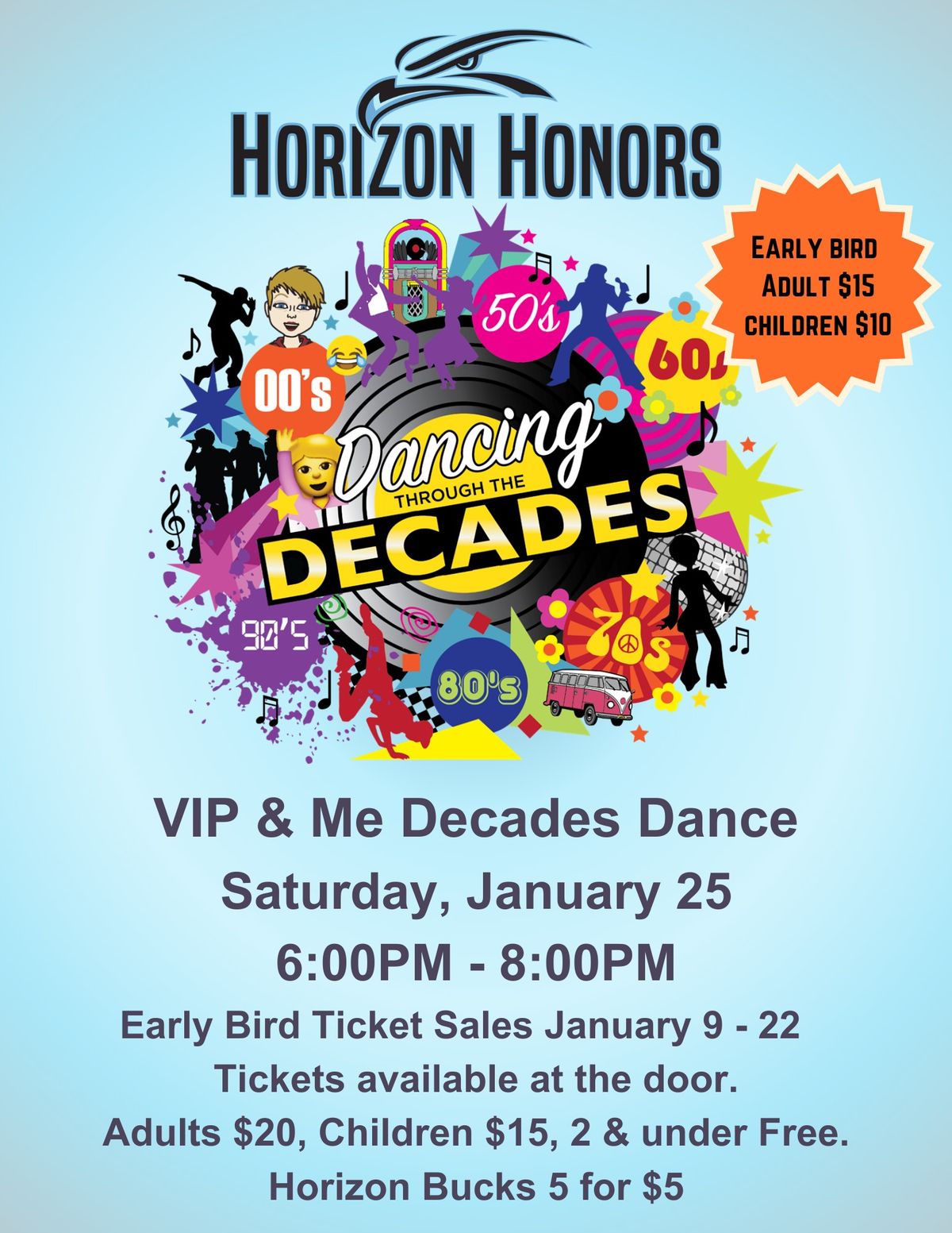 Horizon Honors Schools VIP & Me Decades Dance