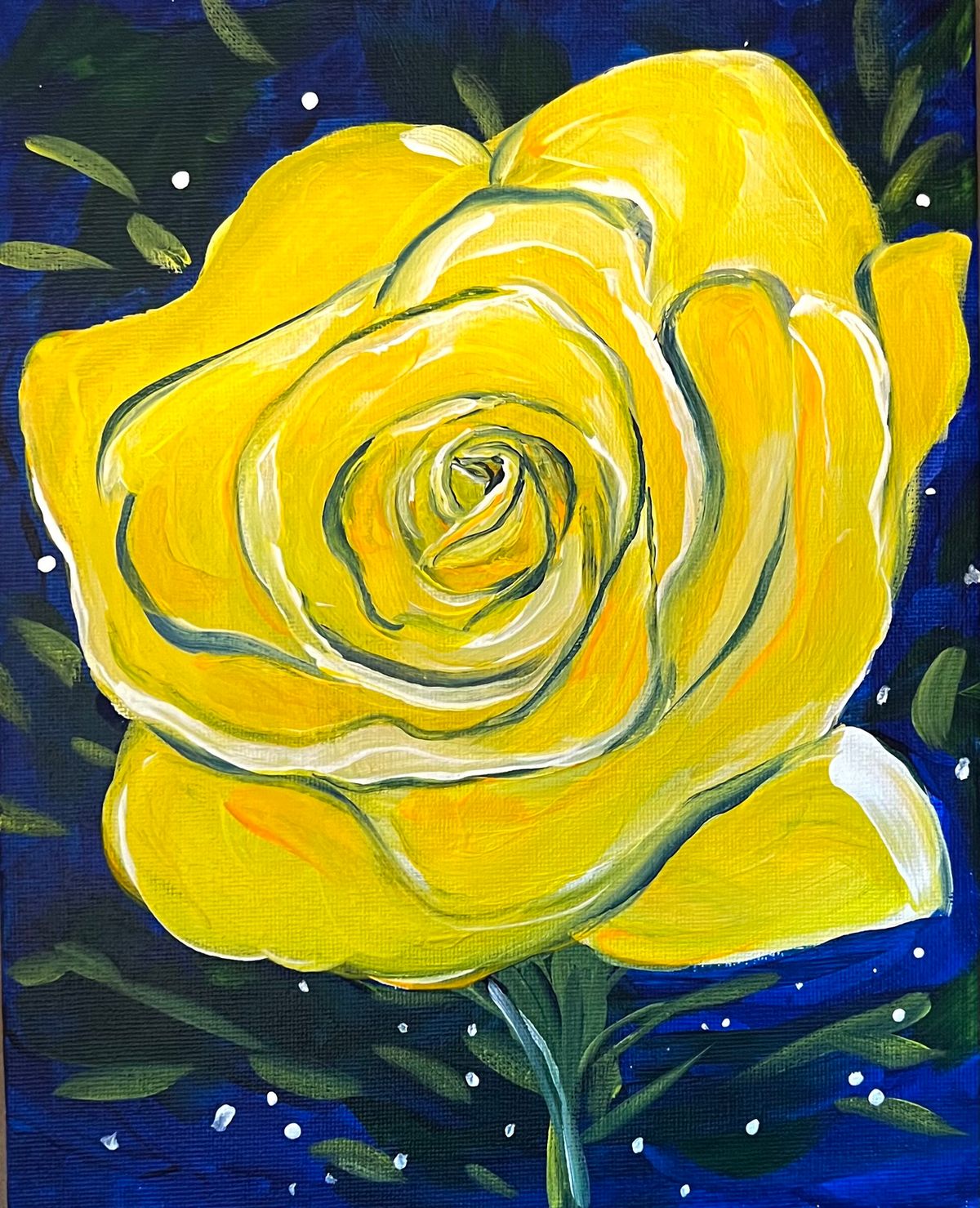 Painting Whimsical Roses with Acrylics