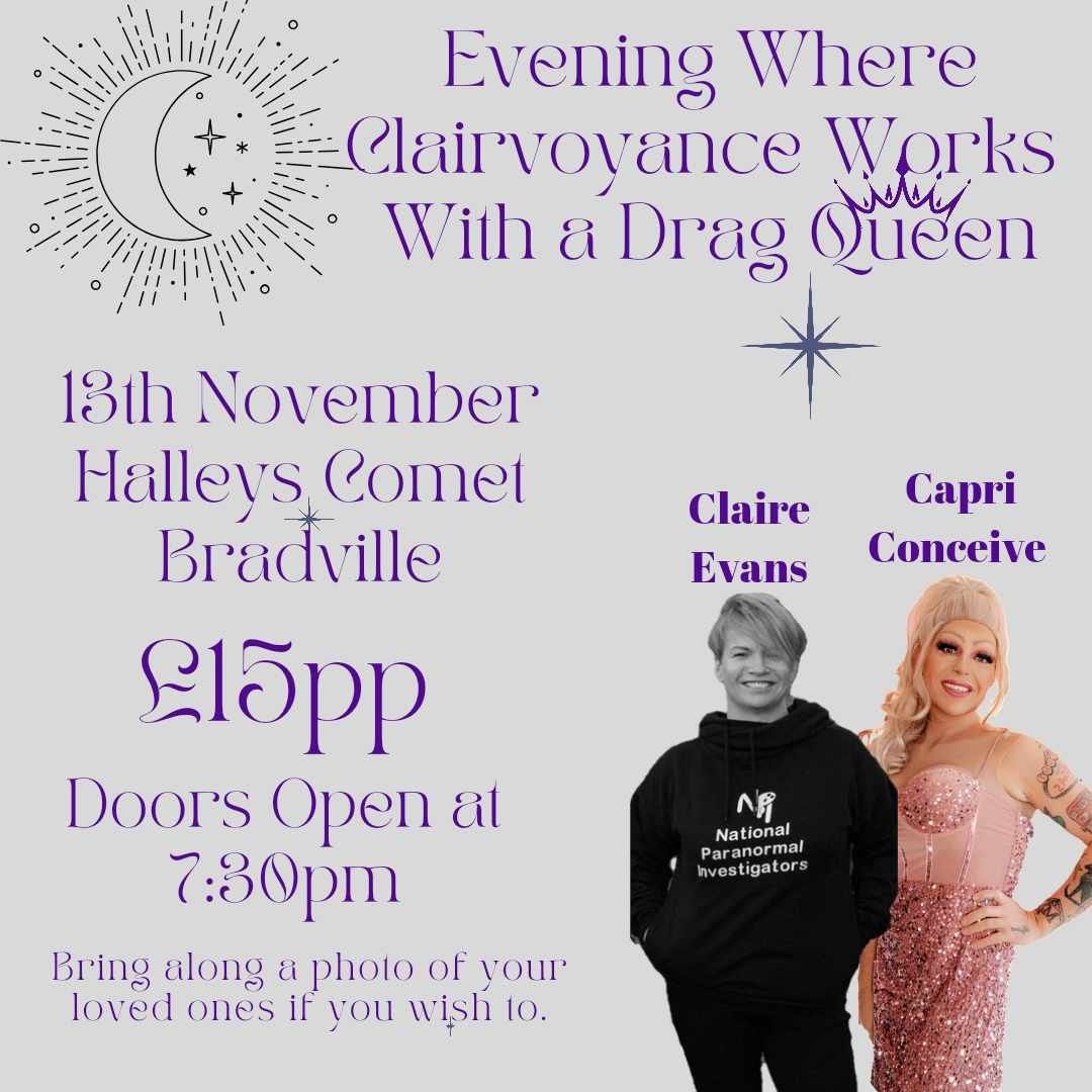 Clairvoyant evening with Claire Evans and Capri Conceive