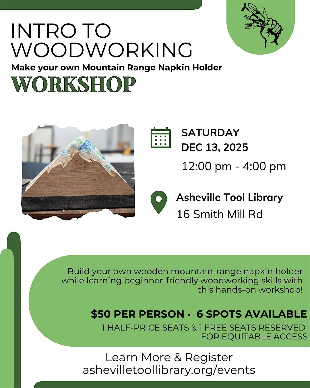 Intro to Woodworking Workshop: