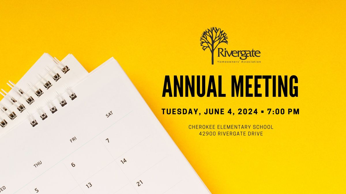 Rivergate HOA Annual Meeting