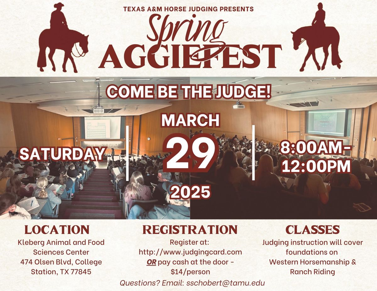 Aggiefest Clinic - Horse Judging Educational Seminar 