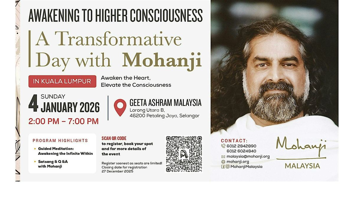 Awakening to Higher Consciousness \u2013 A Transformative Day with Mohanji