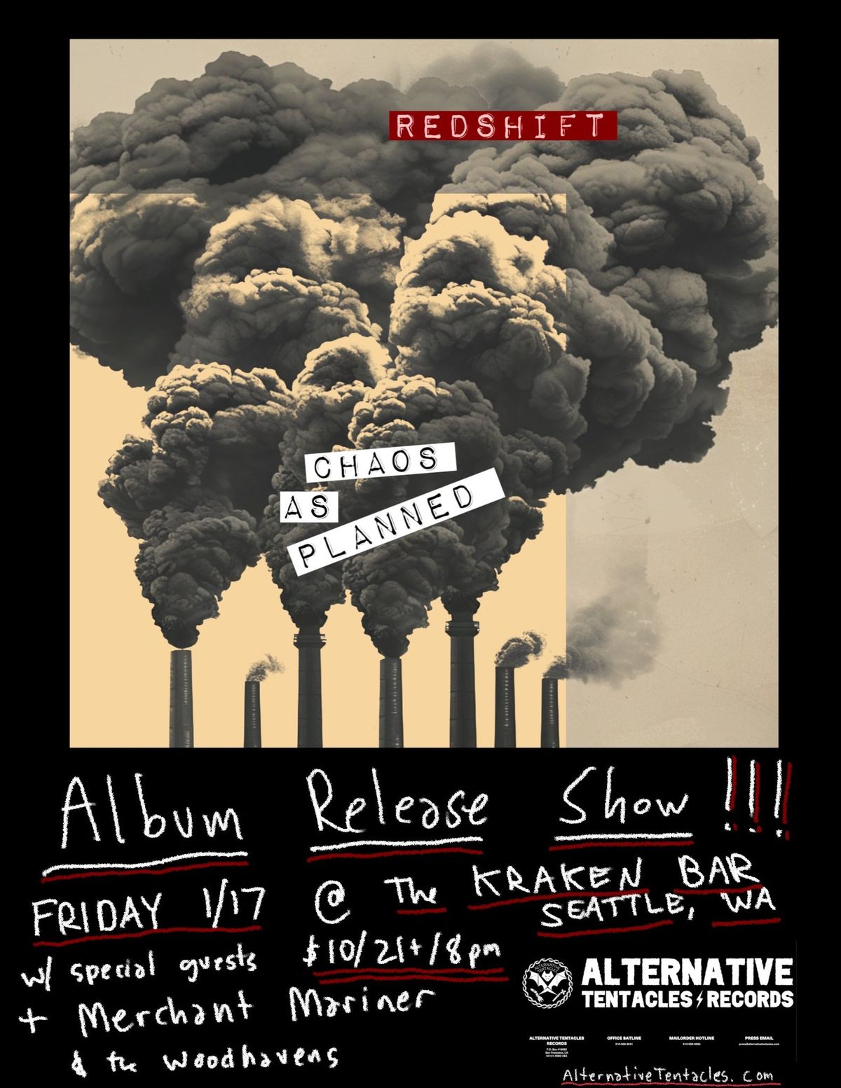 Redshift - Album Release Show! w\/ Merchant Mariner, The Woodhavens