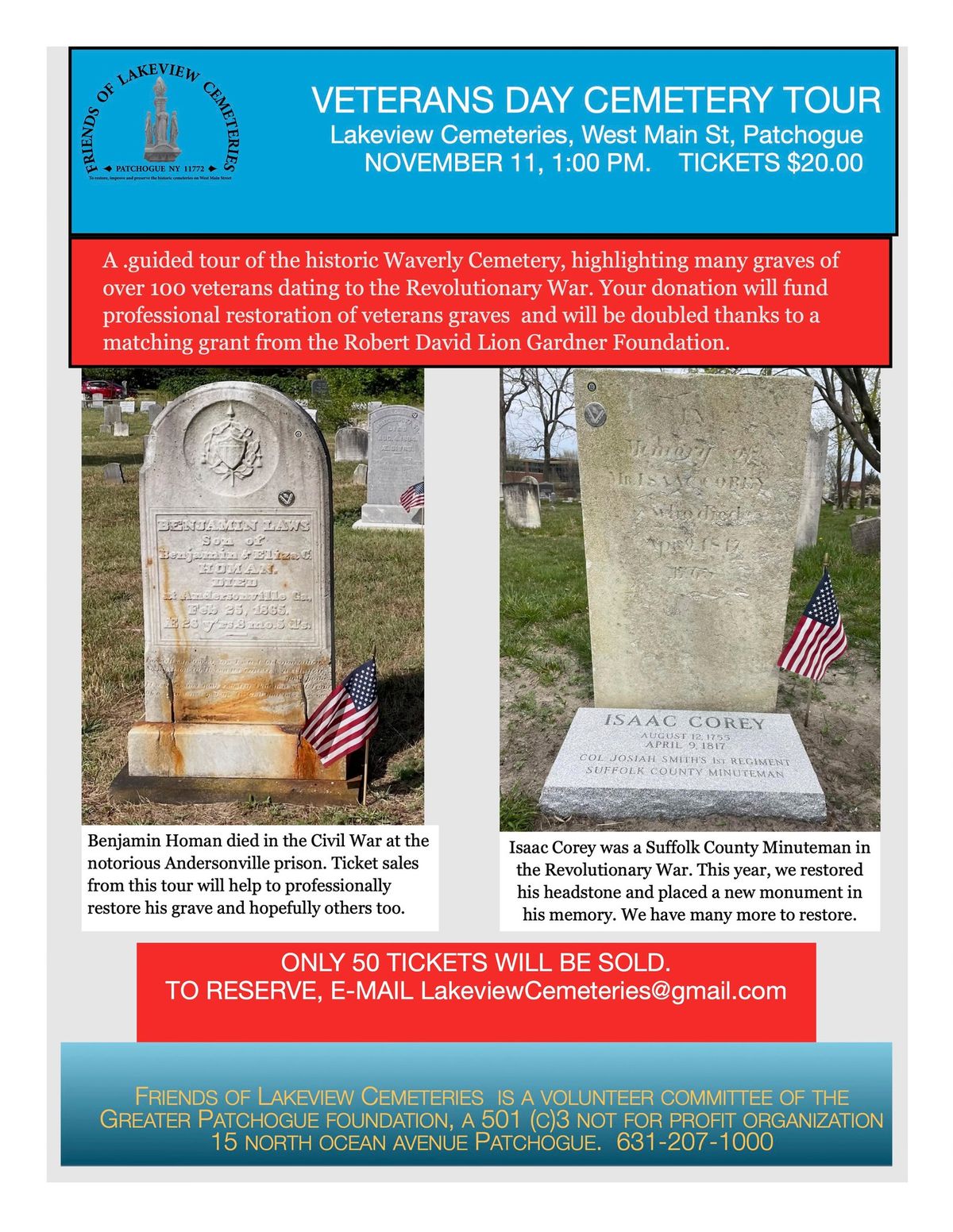 VETERANS DAY CEMETERY TOUR